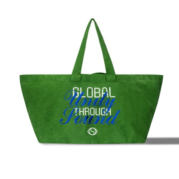 'Global Unity Through Sound' Oversized Tote - VINTAGE GREEN