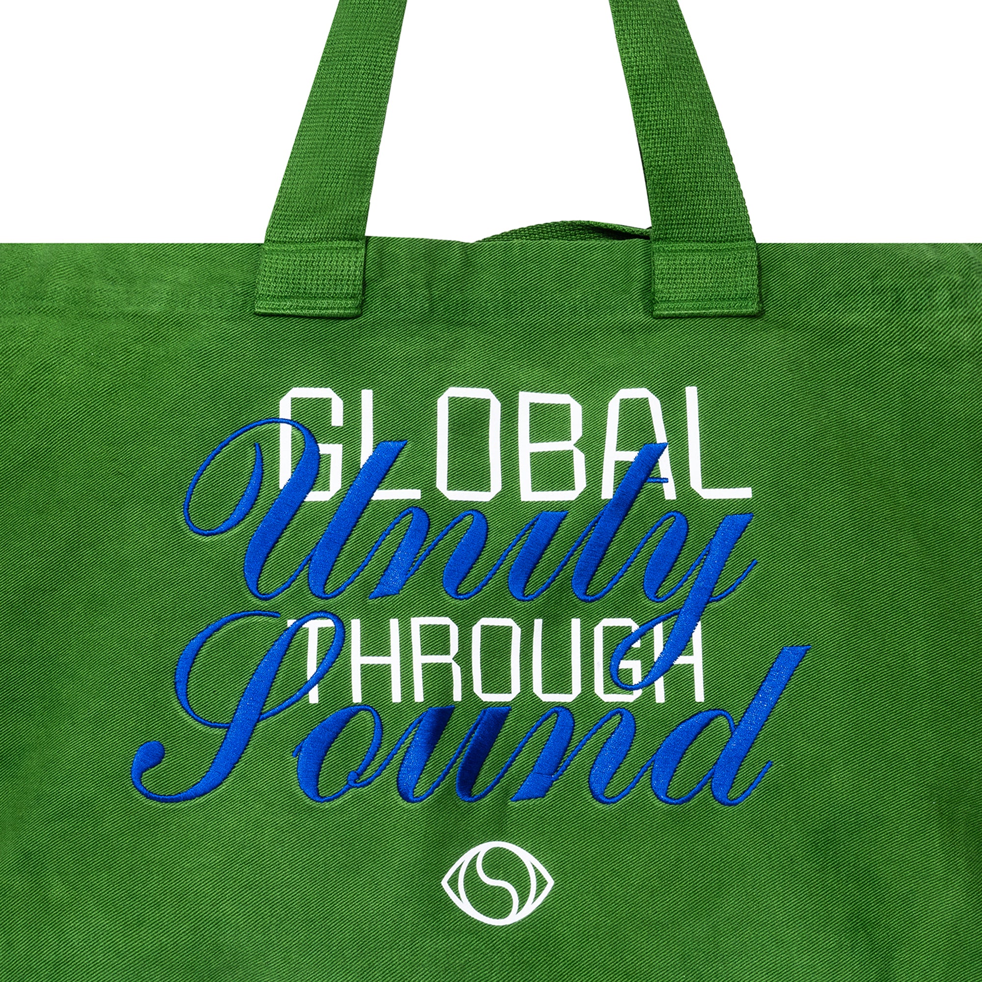 &#39;Global Unity Through Sound&#39; Oversized Tote - VINTAGE GREEN